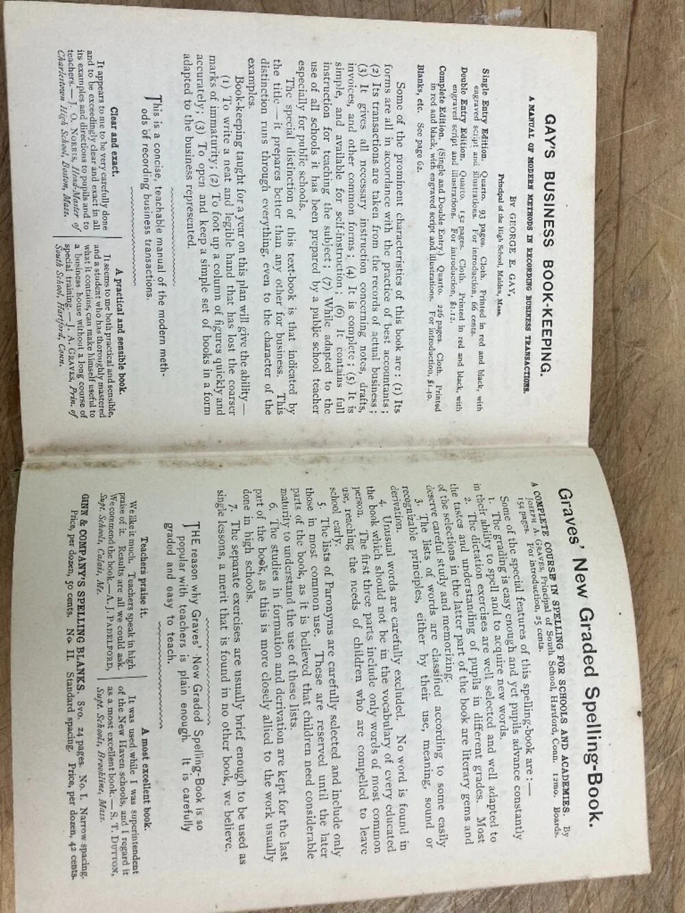 Antique 1894 Teachers' Manual for Teachers Using Arithmetic by Grades HC
